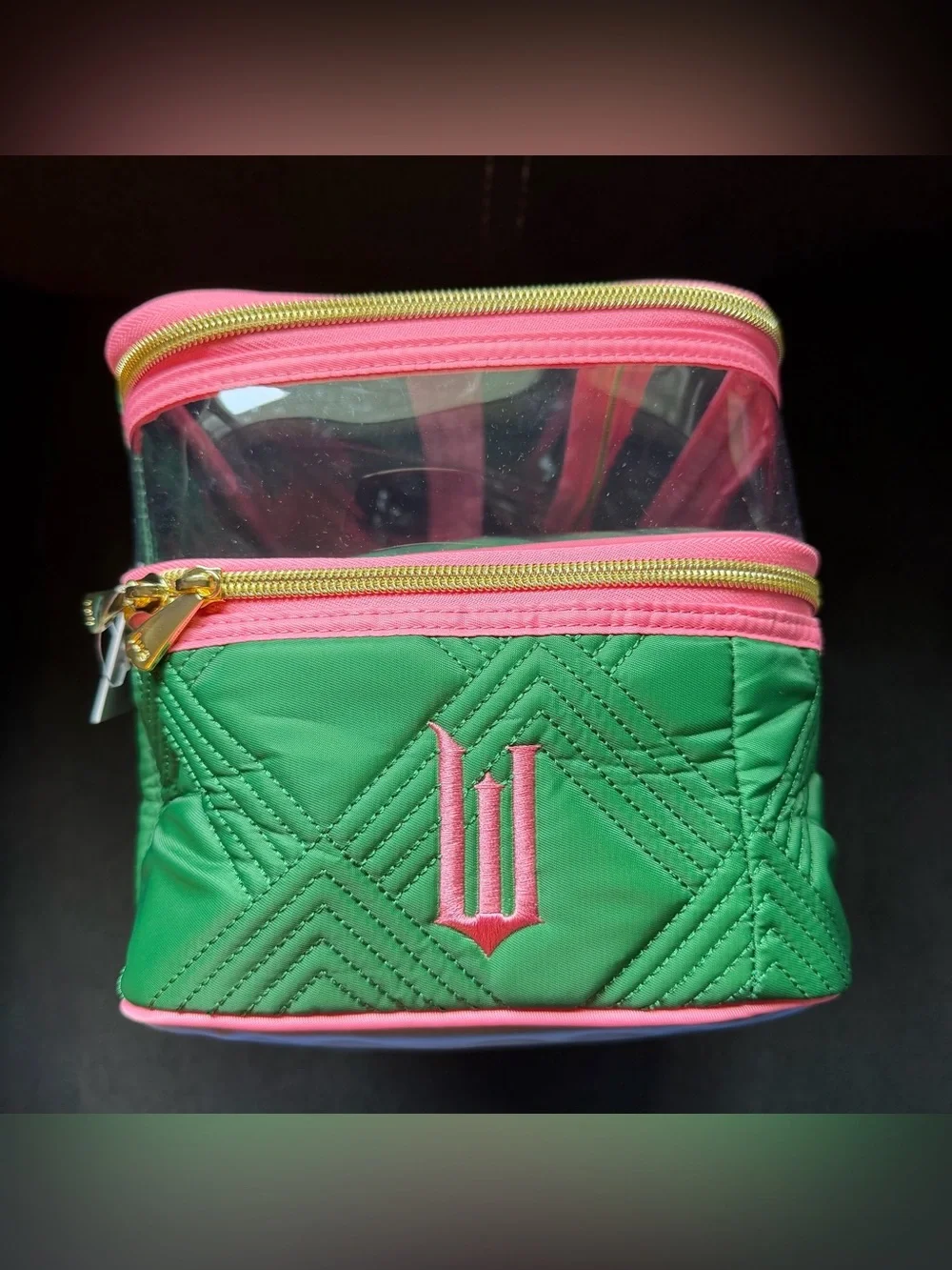 Lug x Wicked Whoosh Clearview Cosmetic Bag Case (Pink Green Glinda Elphaba Oz)